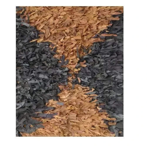 Leather shag rugs
